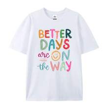Camiseta "Los Días Mejores Están Por Venir", Camiseta de Afirmaciones, Regalo Motivacional, Camiseta con Frases Positivas, Camiseta de Salud Mental - Blanco - Ver 4