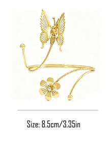 6pcs Gold Arm Cuffs, Adjustable, Suitable For Women Graduation Ceremony, Summer Beach Party, Daily Wear - A0008T-9 - View 4