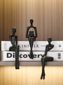 New Small Golden Abstract Sculpture Decor, Suitable For Office, Modern Home, Living Room, Collection, Coffee Table - Multicolor - View 6