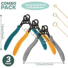 KLONKEE 1/3pcs Coil Forming Pliers, Handmade Jewelry DIY Specialized Pliers, 1.5/2.25/3mm Jewelry DIY Wrapping Pliers, Multi-Functional Durable Jewelry Making Clamp, Ergonomic Design, Suitable For DIY Crafts And Jewelry Making - Needle Curlers - View 6