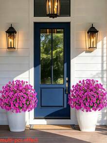 1/6/12pcs - Colorful Vibrant Artificial Plant Flowers Outdoor Spring/Summer Decor, Pink Faux Daisy Eucalyptus Durable, Suitable For Indoor/Outdoor Decoration, Outdoor Home, Porch, Yard, Windowsill, Yard Decor, Wedding And Home Decor, Yard, Window, Yard Decor, Ornaments, Winter Decor, 2026 New Year - Hot Pink - View 7