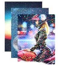8/20/40pcs Holographic Stickers, Transparent Holographic Vinyl Composite Film, Self-Adhesive Waterproof Transparent Overlay Stickers, No Machine Needed - Gem, Dotted, Colorful, Star Pattern / 8.27x11.7 Inches - Mix - View 6