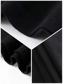 Women's T-Shirt With Round Neck And Bird And Flower Print, Basic And Elegant, Breathable And Casual, Machine Washable, Fashionable And Suitable As A Holiday Gift For Friends And Family, With An Interesting Printed Design. - Black - View 4