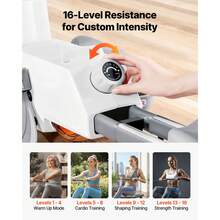 Quiet Magnetic Rowing Machine With 16 Adjustable Resistance Levels, Foldable Rowing Machine For Home Use With Double Slide Rails & LCD Monitor, Bluetooth App Compatible, 158 Kg Weight Capacity - Magnetisch Kompakt Weiß - View 4