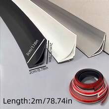 PVC Multi-Functional Corner Trim, Self-Adhesive Arcuate Cabinet Edge Trim, Visible Cable Slot - A - View 2