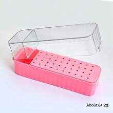 Hộp đựng mũi khoan móng tay mạ điện 40 lỗ, màu trắng/hồng, hộp rỗng, giá trưng bày mũi khoan móng tay, hộp đựng dụng cụ làm móng. - Nhiều màu - Xem 7