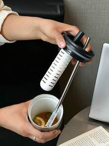 1件不鏽鋼吸管大容量保溫水瓶附茶濾，便攜車用咖啡杯，冷水瓶，316不鏽鋼水瓶，簡約時尚附便攜手柄與吊飾，方便外出、購物或旅行攜帶，適合戶外露營、運動、健身、騎行、徒步、飲水、野餐，亦可作為畢業禮物或返校季小禮物 - 彩色 - 查看 10