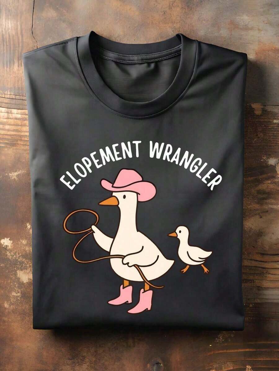 Elopement RBT Goose T-Shirt, ABA T-Shirt, RBT T-Shirt, Gift For Special Education Teachers, ABA Therapy T-Shirts, Neurodiversity T-Shirts, BCBA T-Shirts. JFA-275 - 黑色 - 查看 1