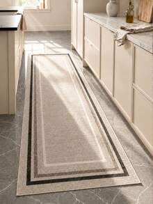 Modern Non-Slip Kitchen Runner Rug, Washable Minimalist Floor Mat For Home Decor, Bedroom, Livingroom Rug, Made In Turkiye 80x200 Cm, 80x300 Cm,100x200 Cm, 120x180 Cm - Light Grey - View 2