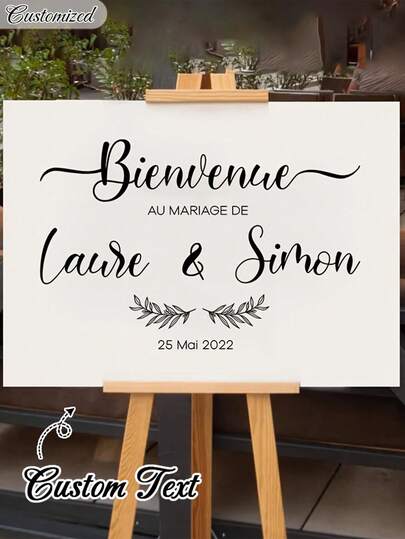 Customized Wedding Welcome Sign, Suitable For Christening, Bridal Shower, Birthday Party, Etc. Ideal For Lawn, Garden, Corridor, Living Room, Bedroom And Other Christmas Decoration Scenarios