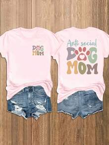 Camiseta de manga corta para mujer, la más vendida del verano, con estampado moderno - básica y versátil. - Blanco - Ver 8