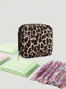 1pc Pink Sanitary Pad Storage Bag, Portable Pouch, Large Capacity, Minimalist Style, For Storing Sanitary Pads, Liners And Tampons, Essential For Women, Great For Traveling - Multicolor - View 19