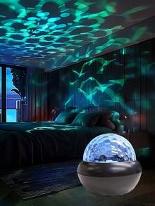 USB Powered Wave LED Projection Night Light With Remote Control, Color Changing Wave Lighting Effect, Desktop Placement, Non-Waterproof, Suitable For Home And Holiday Decoration - Multi-color light - View 4