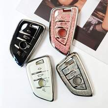 1 chiếc ốp chìa khóa xe hơi bằng chất liệu TPU, ốp chìa khóa chuyên dụng 4 nút, phù hợp với các dòng xe BMW 2022 X3 X1 X5 X6 / BMW 5 Series mới / 530li / 525. - A - Xem 3