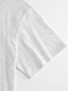[Double-Sided Print] Women's Casual Summer Loose Fit T-Shirt, Vintage Disco Ball Ring Print "HERE COMES THE BRIDE", Round Neck, Short Length, Drop Shoulder, Pure Cotton Oversized T-Shirt, Elegant Party Outfit, T-Shirt For Elegant Ladies, Blouses Suitable For Curvy Women, Prom Skirts, Casual Wear - 白色 - 查看 6