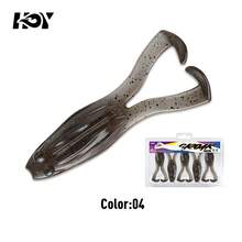KINGDOM 5PCS/Package Frog Shadow Floating Soft Lure 90mm 6.2g, TPE Material Tear-Resistance, Design Low Center Of Gravity, Slow Retrieval, Salt Impregnated On Belly, Suitable For Bass Snakehead Pike - Multicolor - View 11