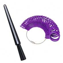 3PCS UK Ring Measurement Tools Sizing Gauges Belt Mandrel Stick Sizer Set Kit NEW - Purple - View 9