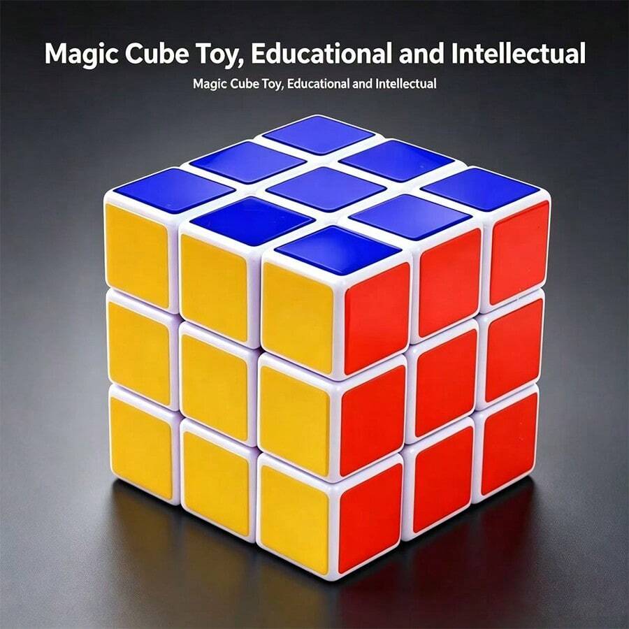 1个防水3x3x3魔方益智玩具,适合青少年,益智玩具,缓解压力,脑力游戏,节日/生日礼物 - 彩色 - 查看 1