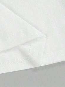 1pcs1ps1psCamisetas con Estampado Gráfico [Camiseta con Estampado Gráfico] Camiseta de Manga Corta con Estampado Gráfico de Letras Vibrantes, Fresas y Conejo - Top Casual de Cuello Redondo para Primavera y Verano - Ropa de Mujer 100% Algodón, Suave, Conjuntos de Verano para Mujer - Blanco - Ver 4