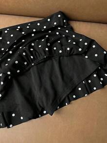 Xghhjm Falda Mini de Terciopelo Negro con Volantes para Mujer, Ideal para Fiestas de Invierno - Negro 3 - Ver 7
