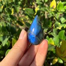 天然拉长石水滴吊坠，水晶石英吊坠，水晶项链，水晶疗愈，能量水晶，水晶脉轮，水晶礼品 1件 - 彩色 - 查看 10