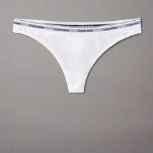 Calvin Klein Calvinklein Icon Logo Thong Underwear  Women  Panties QD5043  Thongs For Women Underwear - 經典白 - 查看 2