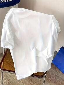 Women's Summer Casual T-Shirt, Cartoon Print T-Shirt, Round Neck, Short Sleeve, Casual Sports Top For Ladies - 白色 - 查看 2