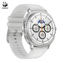 Microwear Watch 8 经典多功能智能手表，男女通用，支持健身、运动、跑步，可通过蓝牙连接手机，进行语音通话，具备活动追踪、通知提醒、心率监测、睡眠追踪、闹钟、计步器等功能，配备高清触摸屏数字腕表。 - 白色 - 查看 1