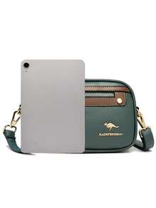 Fashion Retro Women's Shoulder Bag Girls High Quality Soft Leather Crossbody Bags Solid Color Simple Female Messenger Bag - Green - View 6