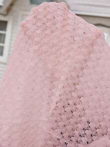 Cárdigan casual de mujer de manga 3/4 con abertura frontal, ropa de otoño e invierno para mujeres - Rosa - Ver 8