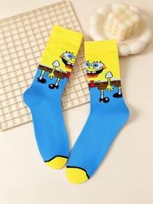 SpongeBob SquarePants 7 Đôi/3 Đôi/1 Đôi Tất Nữ Cao Đến Bắp Chân, Dùng Cho Mọi Mùa, In Hoạt Hình Vui Nhộn & Độc Đáo, Biểu Cảm Thời Trang & Kỳ Quặc, Phân Loại Ngẫu Nhiên, Phù Hợp Cho Ở Nhà, Nghỉ Lễ, Thể Thao Và Mặc Hàng Ngày - Nhiều màu - Xem 5