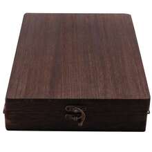 Writers Messenger Wood Box, Wooden Box With Hinged Lid Shoulder Bag, With Lid Outdoor Sketching Storage Box Log - Multicolor - View 4
