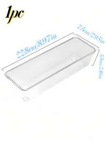 6pcs Transparent Universal Cup And Spoon Drawer Storage Box, Portable Drawer Organizer, Desktop Tidy Storage Box, Cutlery Divider Box, Drawer Storage Set - Multicolor - View 13