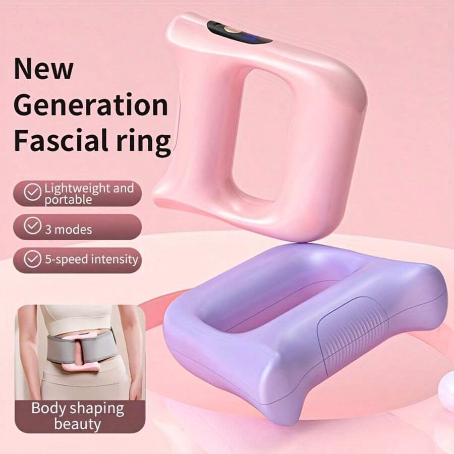 CGECGE Multi-Functional Fat-Burning Relaxation Massage Ring, Portable Handheld Fascia Ring, 5-Speed Adjustable, 3 Modes, Suitable For Full Body, Waist, And Back, Cervical Fascia Massager, Fitness Relaxation, Full Body Massage, Great Gift