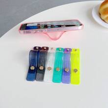 1pc Silicone Phone Wrist Strap Stand, Adhesive Back Finger Ring Pull Grip Holder, Anti‑Lost Anti‑Drop Hand Band Support Bracket, Universal Portable Phone Accessory For All Smartphones - Wristband Ring Buckle - View 2