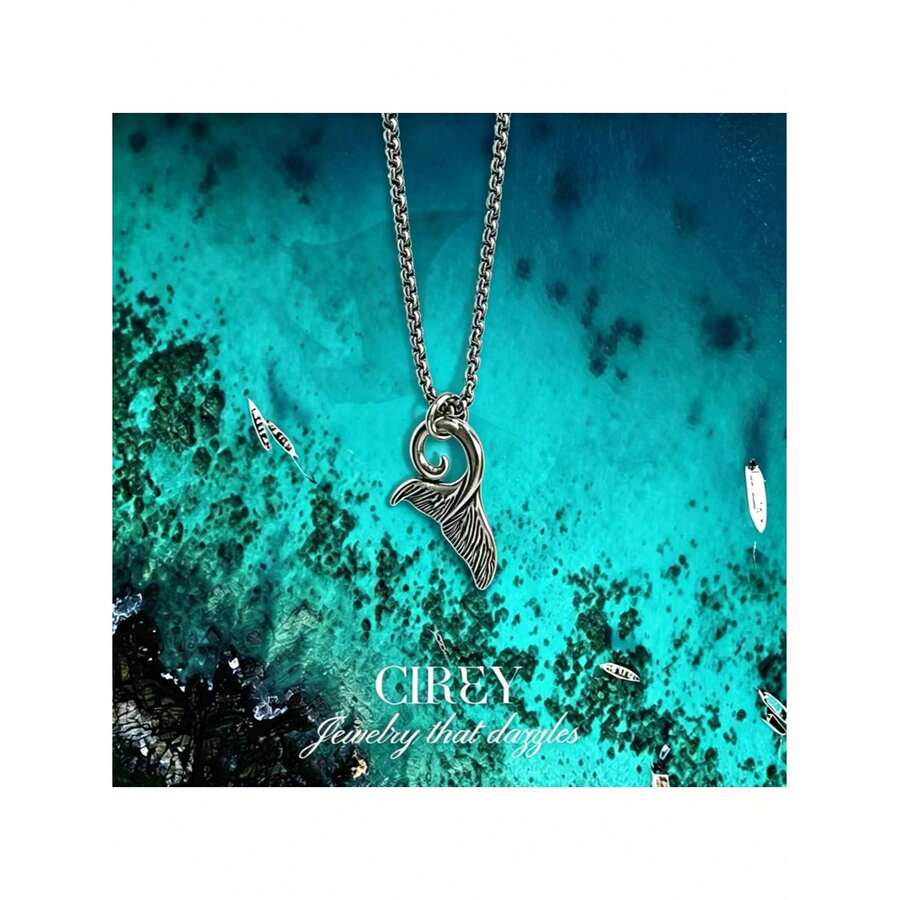 CIREY 1件独特可爱的锤头鲨吊坠项链,适合作为礼物或日常佩戴饰品 - 魚尾項鍊 - 查看 1