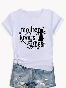 Casual T-Shirt For Mother's Day. Mothers Know How To Appreciate Breathable, Soft, And Stylish Short-Sleeved T-Shirts That Are Cute And Sophisticated For Casual Wear At Home. 100% Durable Cotton. - 白色 - 查看 7