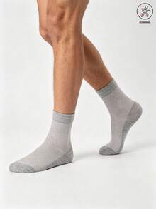 3 Pairs Black White Grey Mesh Breathable Short Socks, Thin Quick-Dry Sports Socks, Anti-Sweat High Elasticity Daily Wear Socks - Multicolor - View 7