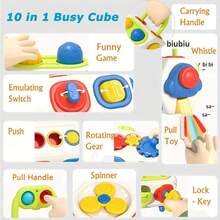 8-In-1 Baby Activity Cube – Sensory Learning Toy For Fine Motor Skills Cooltoys Favors For Kids, Travel & Birthday Gift For Infants Toddlers Boy/Girl Toys - HLX219A - View 7