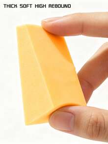 24个装三角绒化妆粉扑，专业化妆师使用，干湿两用粉底海绵，柔软三角化妆粉扑，适用于鼻部、眼角、轮廓修饰，适合所有肤质 - 彩色 - 查看 5