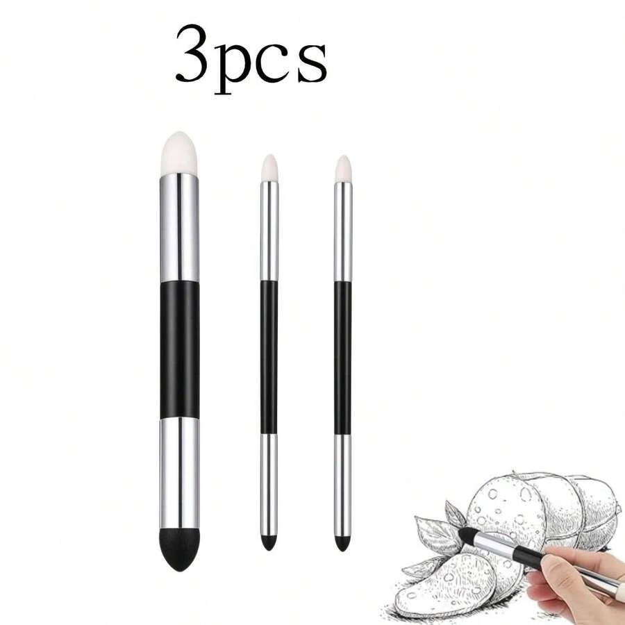Bộ 3 cọ vẽ đa năng dành cho nghệ sĩ, tẩy xốp hai mặt có thể giặt được, dụng cụ tán màu tái sử dụng. - Bộ - Xem 1