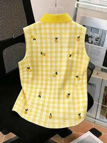 Blusa sin mangas para mujer, de verano, con diseño versátil y elegante, estampado digital de cerezas, imprescindible, alta tasa de devolución, vuelta al colegio, camisa sin mangas para damas - Multicolor 4 - Ver 2