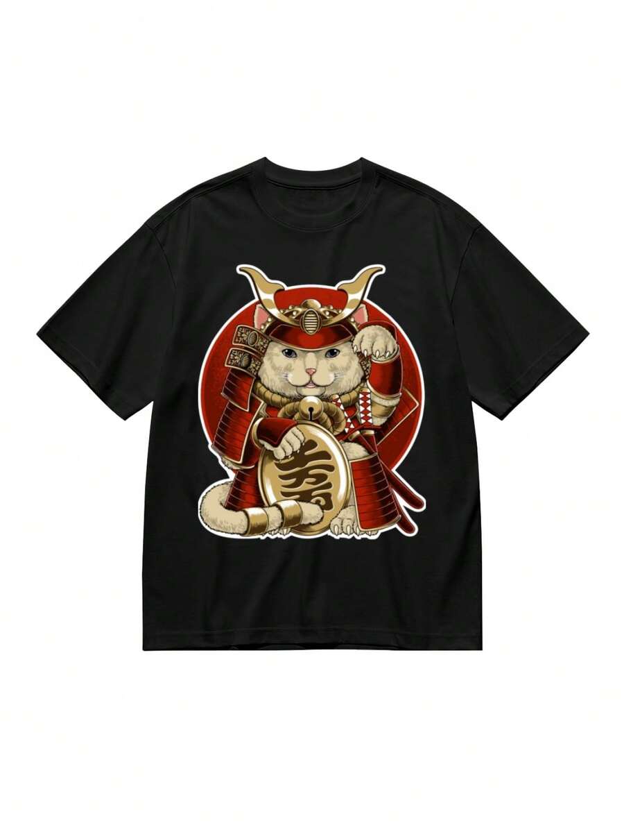 Camiseta Cómoda Casual para Mujer Talla Grande - Negro - Ver 1