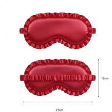 Silk Ruffle Sleep Eye Mask Eye Protection Travel Soft Sleeping Shading Eye Covers Multicolor Eye Patches For Woman Man - Multicolor - View 3