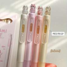 4支猫形凝胶笔，0.5毫米速干按动式圆珠笔，黑色墨水办公用品 - 貓咪 - 查看 10