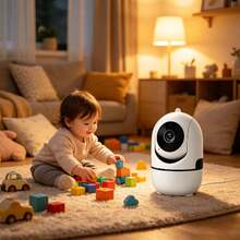 1-2pcs 1080P HD Camera, Home/Pet Monitoring Camera, With Mobile App, WiFi Camera, Suitable For Home Security, Two-Way Audio, Motion Detection, Person Tracking, Security Surveillance Camera - White - View 10