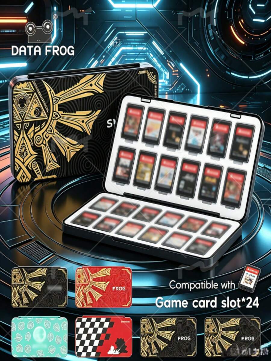 Kotak Penyimpanan Kartu 3D Magnetik Portabel DATA FROG 24, Kompatibel dengan Kotak Kartu Game Switch Lite NDSi - View 1