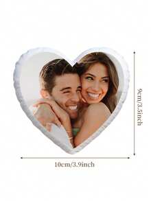 Customized Photo Heart Shaped Throw Pillow - Print Your Romantic Moments, Personalize With Your Favorite Photos Of Actors, Pets, Singers Or Idols, DIY Photo Heart Pillow, Unique Design, Romantic Home Decor | Interesting Design | Decorative Cushion - Upload Picture Customization - View 13