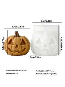 JDH Silicone 萬聖節南瓜幽靈矽膠模具，設計包含南瓜、幽靈與樁元素，非常適合創意萬聖節裝飾，支持樹脂鑄造工藝。這款有趣的南瓜幽靈裝飾適用於萬聖節派對與居家裝飾，由柔軟耐用的矽膠材質製成 - 萬聖節系列 - 查看 13