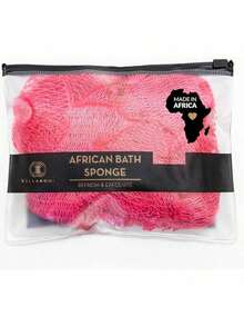 BELLANOMI African Exfoliating Net Sponge,Multi-Color Authentic, Ethically Sourced From Nigeria, 45 Inches Long, Back Scrubber For Daily Use - Pink - 查看 1